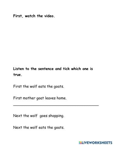 The Wolf and The Seven Little Goats