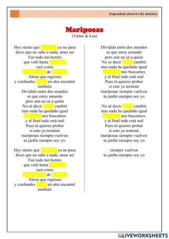 Música : Mariposas