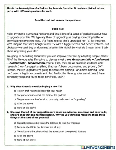 Upgrade your life - Podcast