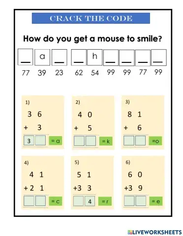 Addition without regrouping