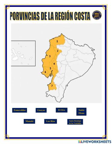 Provincias de la región costa