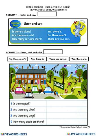 Year 2 English Unit 6 The Old House