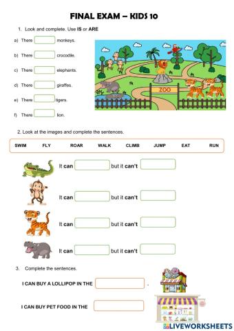 Final exam-- kids 10