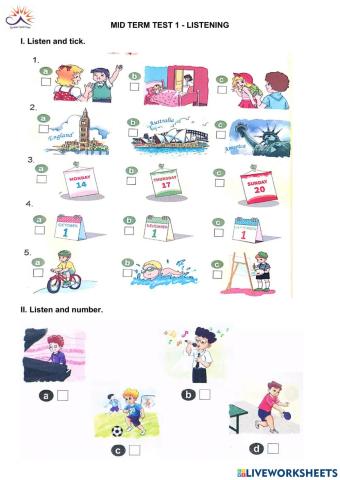 Mid term 1 - listening