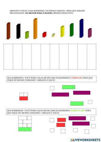 Régua de cusinaire (parte 1)
