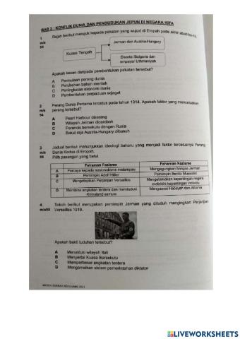 Bab 3: konflik dunia dan pendudukan jepun di negara kita
