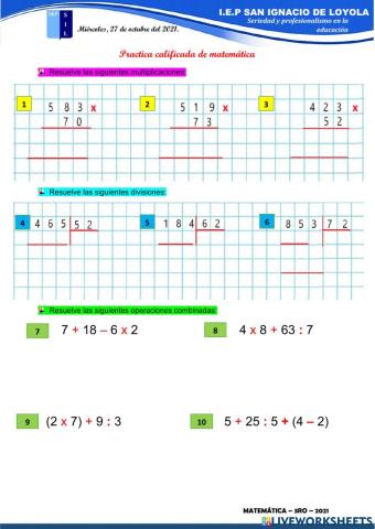 Practica de matemática