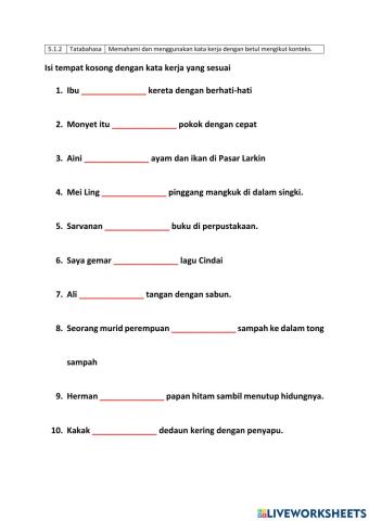 5.1.2 Kata Kerja