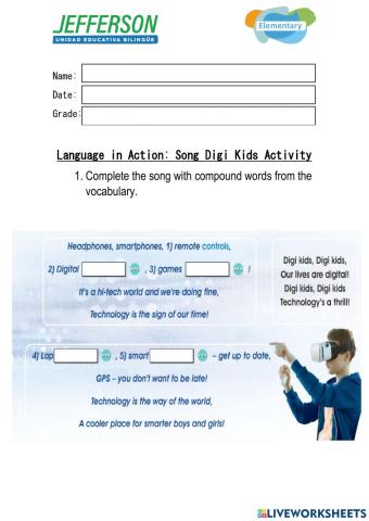 Language in Action: Digi Kids Song