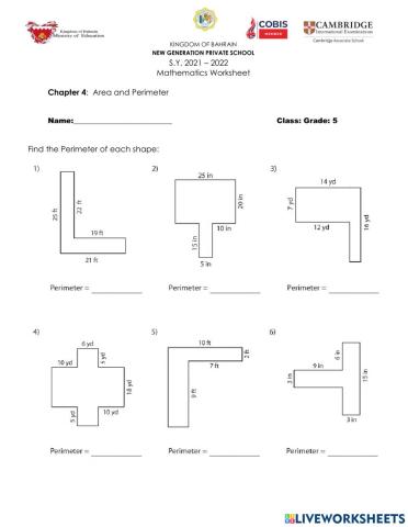 Area and Perimeter
