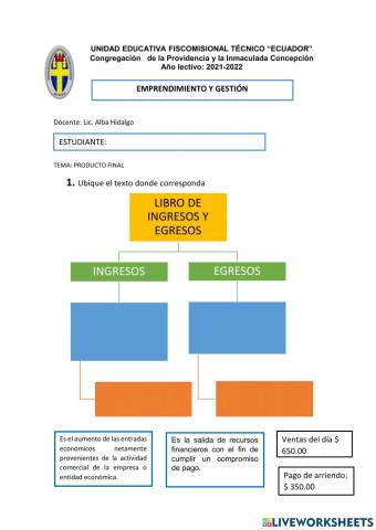 Ingresos y egresos