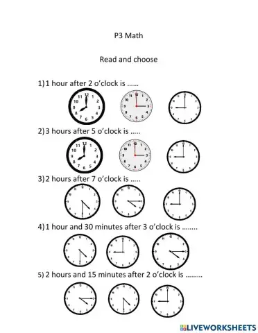 Read and tell the time