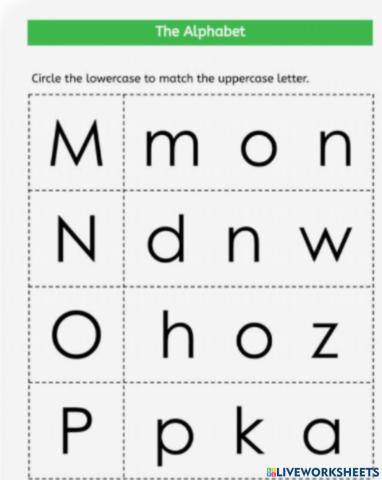 Choose the correct alphabet 4