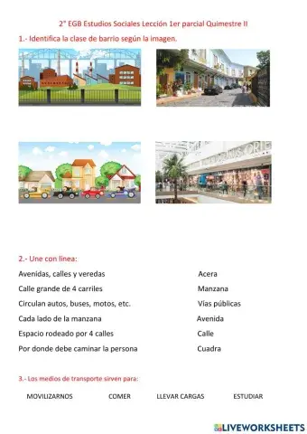 Barrios y medios de transporte