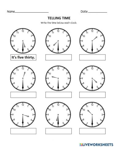 Telling time