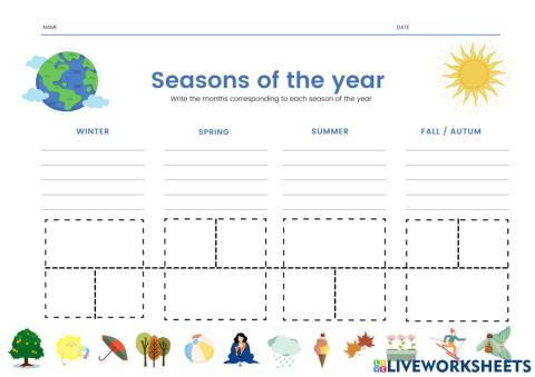 Seasons and months of the year