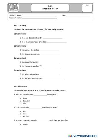 Tnf3  u7-u8 final test