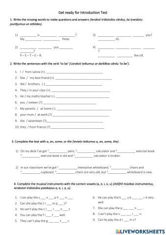 Get ready for Intro test