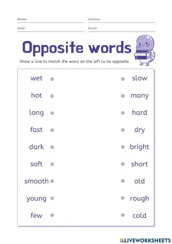 Opposite word 1