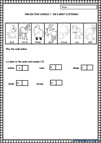 English year 3 module 7 : ask & about (listening)