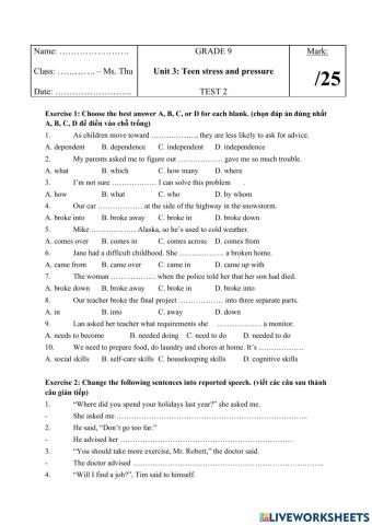 English 9 unit 3 test 2