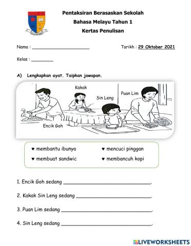 Bahasa Melayu Tahun 1