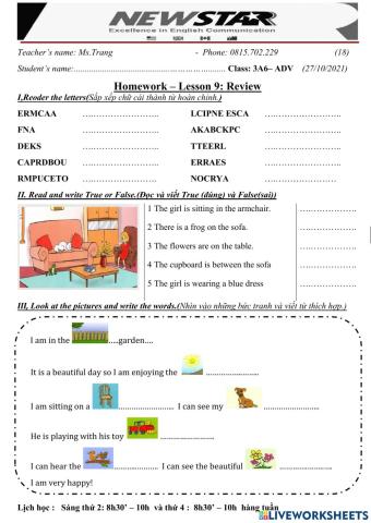 3A6 - Lesson 9- Review