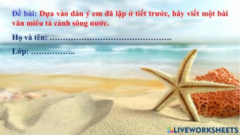 Tập làm Văn viết thứ 5 ( 27 - 10 )