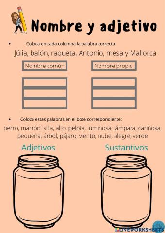 Nombre y adjetivos