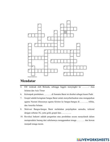 Crossword Bagian Random Ke 4