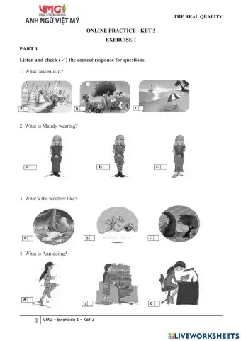 Ket 3 - Online Practice - Test 1