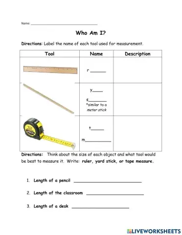Measurement tools