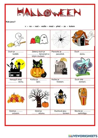 Halloween a předložky