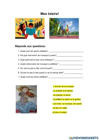 Mes loisirs