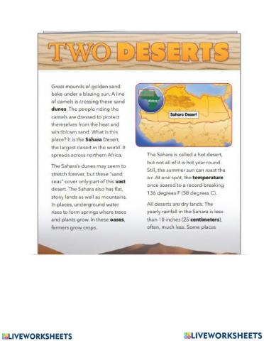 Two deserts