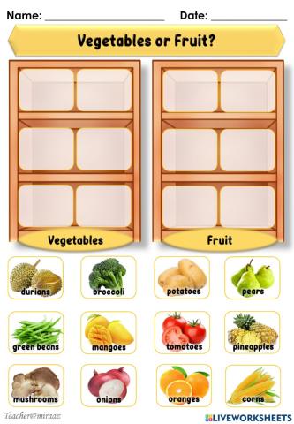 Lunchtime - Vegetables or Fruit?