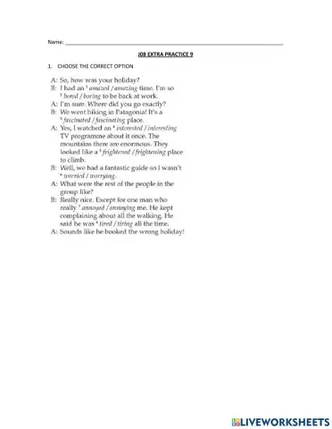 J08 Extra Practise 8