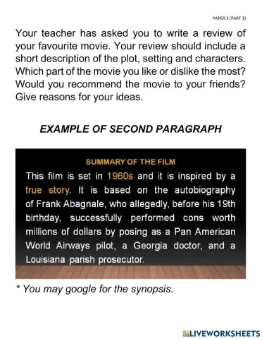 Movie review (synopsis)