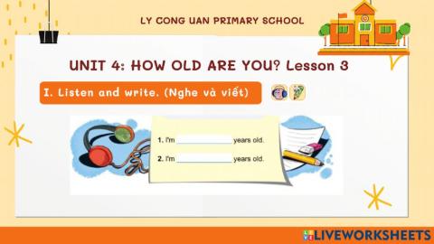 Unit 4 How old are you? Lesson 3