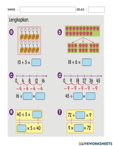Ayat Matematik Bahagi Tahun 2