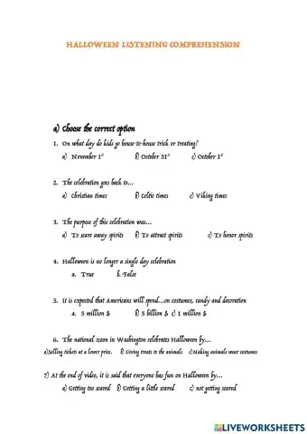 Beginners Halloween listening