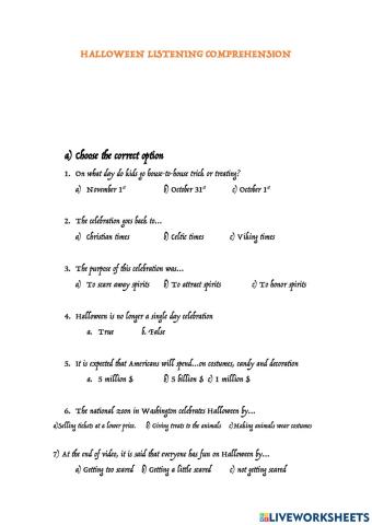 Beginners Halloween listening