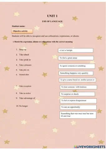 Unit 1  Use of language