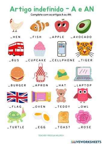 INDEFINITE ARTICLE - A and AN