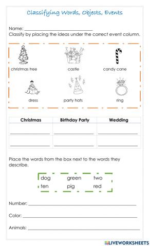 Classifying Words and Events