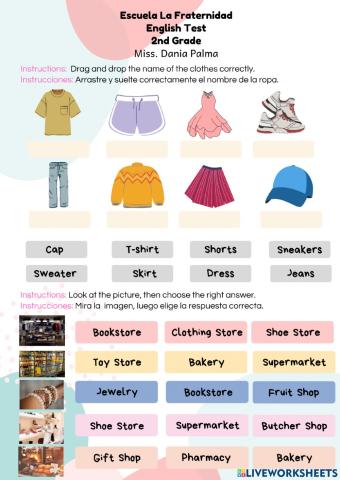 2nd Grade- English Test