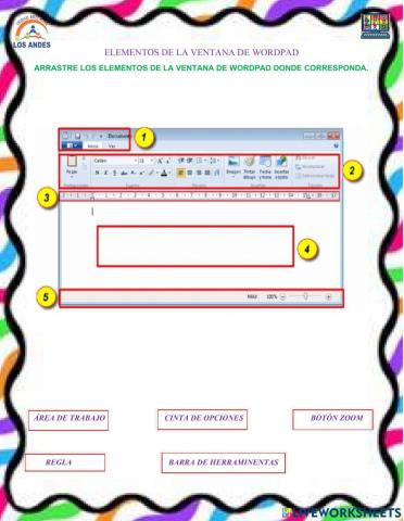 Ventana de wordpad