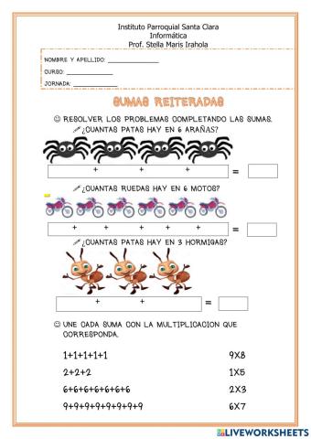 SUMAS REITERADAS