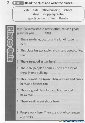 Year 5, town and cities