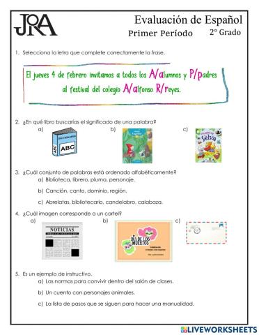 1° Cuestionario Español